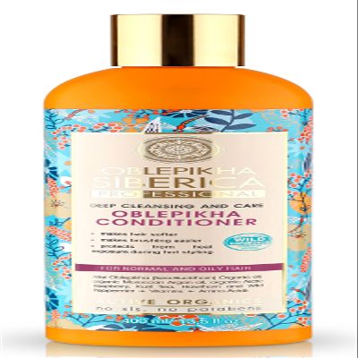 Active Organic Sea Buckthorn Balm for Normal and Oily Hair 400 Ml (Natura Siberica)