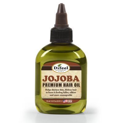 Difeel Premium Natural Hair Oil - Jojoba Oil 2.5 ounce (2-Pack)