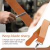 GOTOTOP Genuine Leather Strop Strap Barber Straight Folding Knife Shave Sharpener Sharpening Belt Shaving Strop 19.8 x 2.0inch view 2