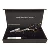 Badass Beard Care Gold Series Barber Quality Beard Shaping Scissors - 5.25 inches long, Surgical Grade Stainless Steel (HRC 59-61), Hand adjustable tension knob view 2