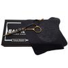 Badass Beard Care Gold Series Barber Quality Beard Shaping Scissors - 5.25 inches long, Surgical Grade Stainless Steel (HRC 59-61), Hand adjustable tension knob view 4