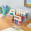 STORi Multi-Level Nail Polish Bottle Holder | Clear Plastic Organizer Rack for up to 40 Nail Polish Bottles, Rectangular 4 Tiered Vanity Display Stand for Makeup and Eyeshadow Palettes | Made in USA view 4