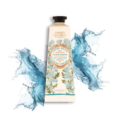 Panier des Sens - Small Hand Cream for Dry Cracked Hands Sea Samphire Mini Hand Lotion for Dry Skin - With Shea Butter and Olive Oil - Hand Care 97% Natural Ingredients - Travel Size 1 floz