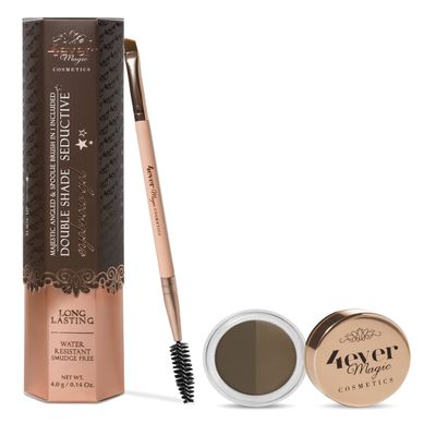 4ever Magic Cometics Double Shade Eyebrow Gel, Brush Included, Magic Dazzle Brown