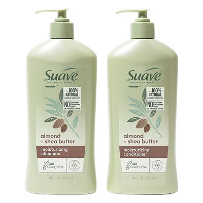 Suave Professionals Moisturizing Shampoo and Conditioner Almond + Shea Butter 18 oz, 2 count