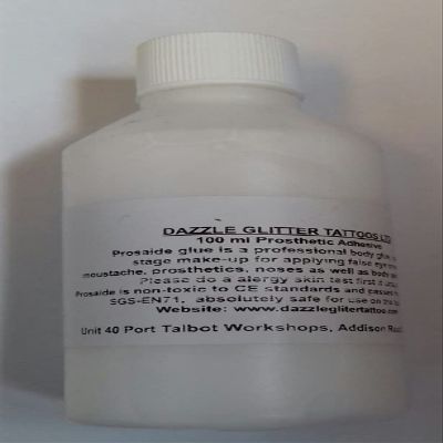 100 ml Pros-aide Body Art Glue Adhesive for Glitter Tattoos/Theatrical/Prosthetic/Cosmetic use FX Pax