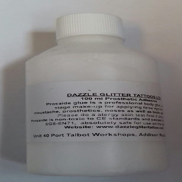 100 ml Pros-aide Body Art Glue Adhesive for Glitter Tattoos/Theatrical/Prosthetic/Cosmetic use FX Pax