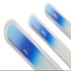 3 Piece Crystal Glass Czech Made Manicure/Pedicure Nail File Set - Large,Medium and Small (White Blue) view 2
