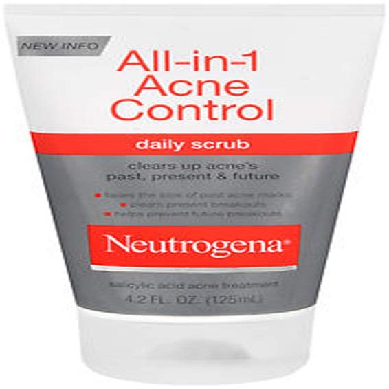 Neutrogena All-in-1 Acne Control Daily Scrub, 4.2 Fl Oz