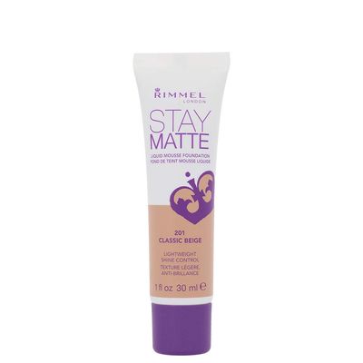 2 x Rimmel London Stay Matte Liquid Mousse Foundation 30ml - 201 Classic Beige
