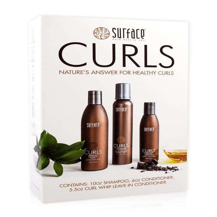 Surface Hair - Trio Box Set, Shampoo, Conditioner And Leave-In Conditioner Defines, Adds Shine, and Provides Frizz Free Style Longevity