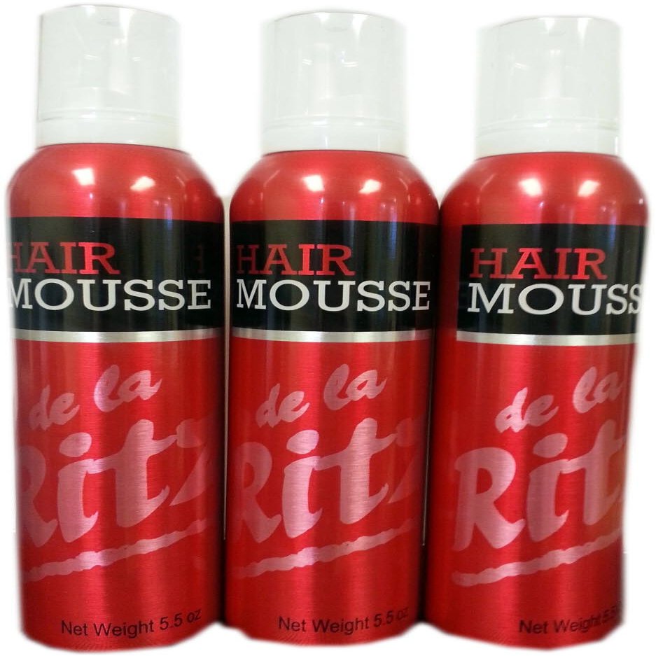 De La Ritz Superior Hold Hair Mousse 5.5 Fl.oz
