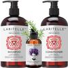 Laritelle Organic Hair Care Set Fertile Roots | Fortifying, Strengthening & Rejuvenating | Prevents Hair Thinning and Shedding, Promotes New Hair Growth | Ayurvedic Herbs, Lavender, Ginger, Rosemary view 1