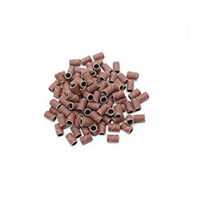 100 PCS 120 Grit Nail Manicure Sanding Bands Nail Drill Bit Sand Band Grit File Sand Piece Set for Acrylic Nails Manicure Pedicure