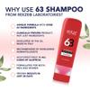 REKZE 63 Hair Growth Shampoo  Clinically Proven Extra Strength Formula with Biotin, Caffeine, Zinc - Regrowth, Thickening Therapy for Men & Women, DHT Blocker Prevents Thinning & Hair Loss view 3