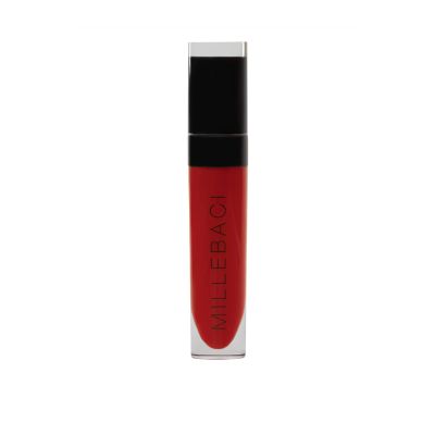 Nouba Millebaci Long Lasting Liquid Lipstick Dark Red, Lustrous Moisturizing Creamy Formula with Vitamin E Intense Color Pigment High Impact Makeup Lip Cream Color Stick Balm For Women (Color 7)