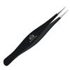 Surgical Tweezers for Ingrown Hair - Precision Sharp Needle Nose Pointed Tweezers for Splinters, Ticks & Glass Removal - Best for Eyebrow Hair, Facial Hair Removal(1 pack pointed, black) view 1