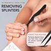 Surgical Tweezers for Ingrown Hair - Precision Sharp Needle Nose Pointed Tweezers for Splinters, Ticks & Glass Removal - Best for Eyebrow Hair, Facial Hair Removal(1 pack pointed, black) view 3