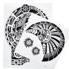 2-Sheet Large Tribal Tattoos - Waterproof Chest & Arm Body Art Temporary Tattoos for Men & Women - Fake Tattoo Stickers view 2