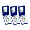 (3) Morris Flamingo Classic Double Edge Stainless Steel Butterfly Style Safety Razor with 2 Blades & Travel Case w/Mirror view 1