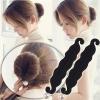 AKOAK 2 Pcs Elegant Pearl Twist Bun Clip Hook Holder Foam Sponge Donut Ponytail Hairstyle Styling Tool Accessories view 1