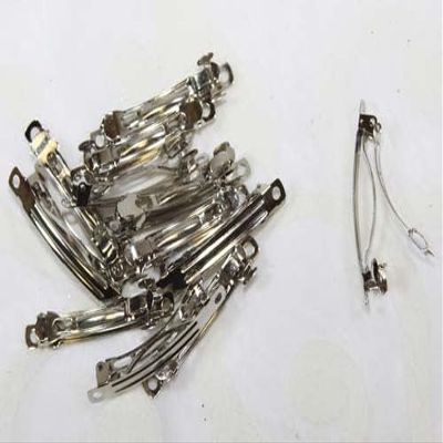 2-3/8 Inch Silver French Barrette Hair Clips (100 Pieces)
