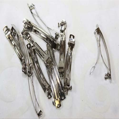 2-3/4 Inch Silver French Barrette Hair Clips (100 Pieces)