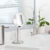 simplehuman Sensor Mirror, 5" Round Rechargeable Mini Travel Makeup Mirror, 10x Magnification, Brushed Stainless Steel view 3