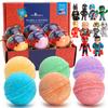 Superhero Bath Bombs for Kids with Surprise Toys Inside (6 Pack) - Large Bubble Bomb Fizzies for Boys, Girls, & Toddlers - Fruity Scents, Relaxing Aromas, Made in USA, Birthday Gift by Two Sisters view 1