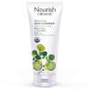 Nourish Organic Moisturizing Face Cleanser for All Skin Types, Watercress + Cucumber Face Wash, Fragrance-Free (6 Oz) + Washable Cotton Round view 1