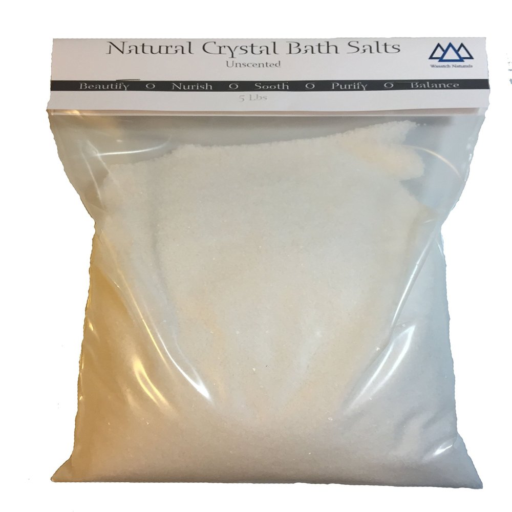 15 Pounds Natural Crystal Bath Salts Wasatch Naturals