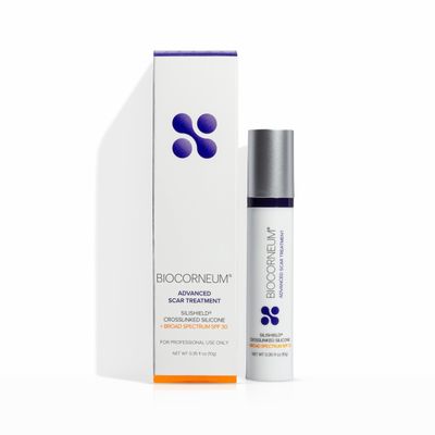 Biocorneum Advanced Scar Treatment with Silishield & SPF 30 10g Made in the USA, Fast-Drying, Silicone Scar Gel - Surgeon Recommended for New & Old Scars - Suitable for Children Over 6 Months