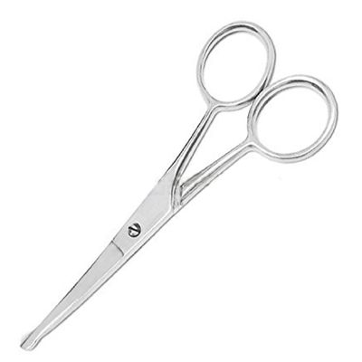 OdontoMed2011 Nose Hair Trimmer Scissors - Round Tip For Ear, Eyebrow, Beard & Mustache Trimming