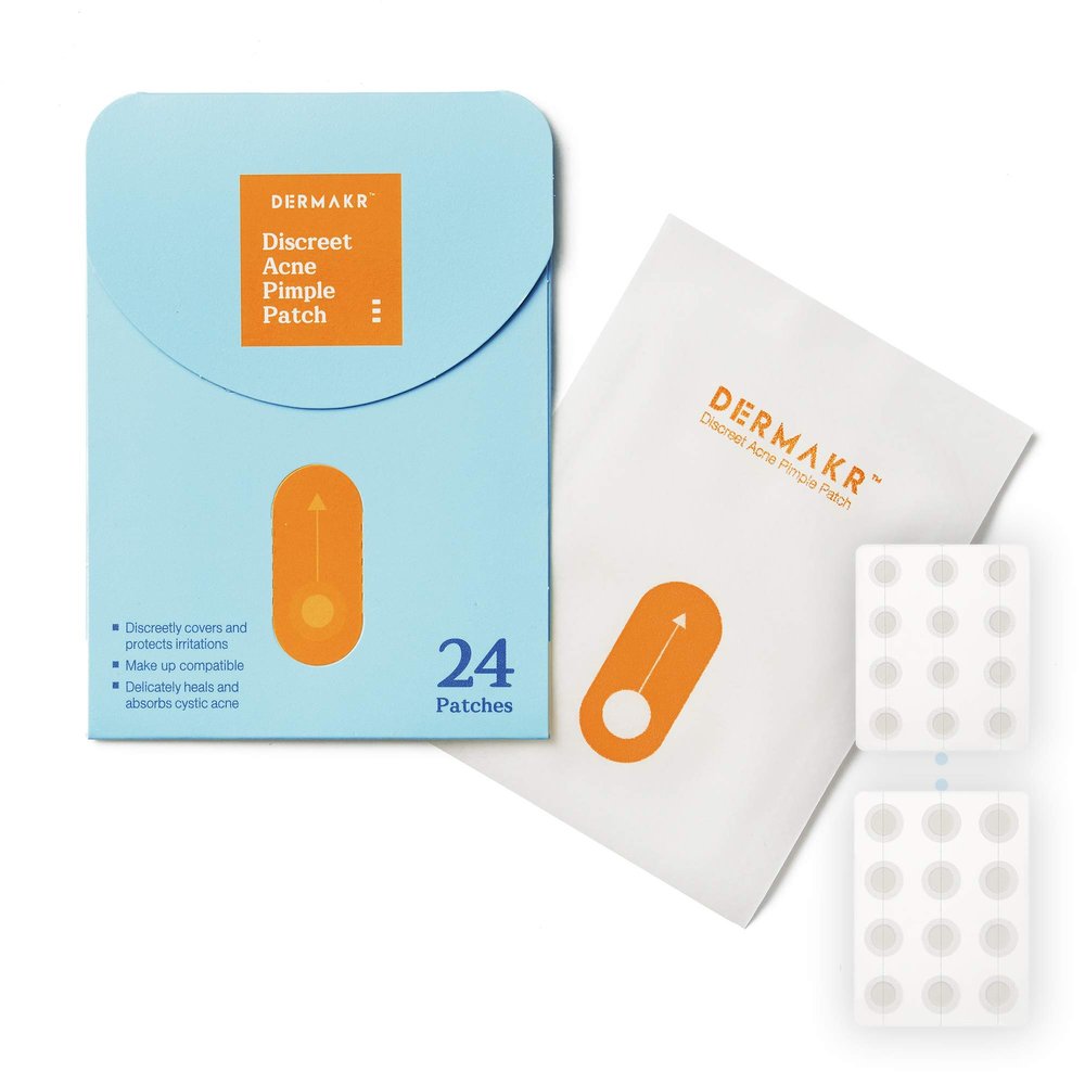 DERMAKR Discreet Acne Pimple Patch | Spot Cover Solution | Hydrocolloid Facial Stickers | Waterproof Patches Invisibly Cover Pimples