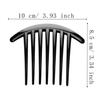 20 Pieces 7 Tooth French Style Twist Comb Plastic Hair Side Combs Hair Accessory for Women (Black and Brown) view 2