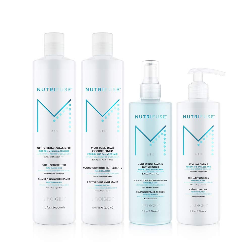 Nutrifuse M Nourishing Shampoo 10oz Bundled with Nutrifuse M Moisture Rich Conditioner 10oz, Nutrifuse M Hydrating Leave-In Conditioner 8oz and Nutrifuse M Stylying Creme 8oz