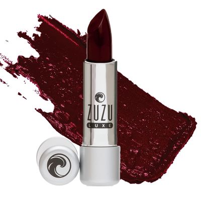 Zuzu Luxe Lip Color Lipstick (Femme Fatale - Deep Red/Cool Crme), Natural Hydrating Lipstick, Paraben Free, Vegan, Gluten-free, Cruelty-free, Non GMO, 0.13 oz