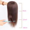 Real Human Hair Clip in Toppers Double Layer Silk Base Free Part Wiglet Hair Piece for Thinning Hair (12" Black) view 4