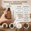 erioctry 3PCS 100ml/3.4oz Empty Amber Glass Bottle with Orifice Reducer and Black Cap for Essential Oils Aromatherapy Cosmetic Storage view 2