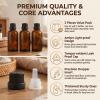 erioctry 3PCS 100ml/3.4oz Empty Amber Glass Bottle with Orifice Reducer and Black Cap for Essential Oils Aromatherapy Cosmetic Storage view 3