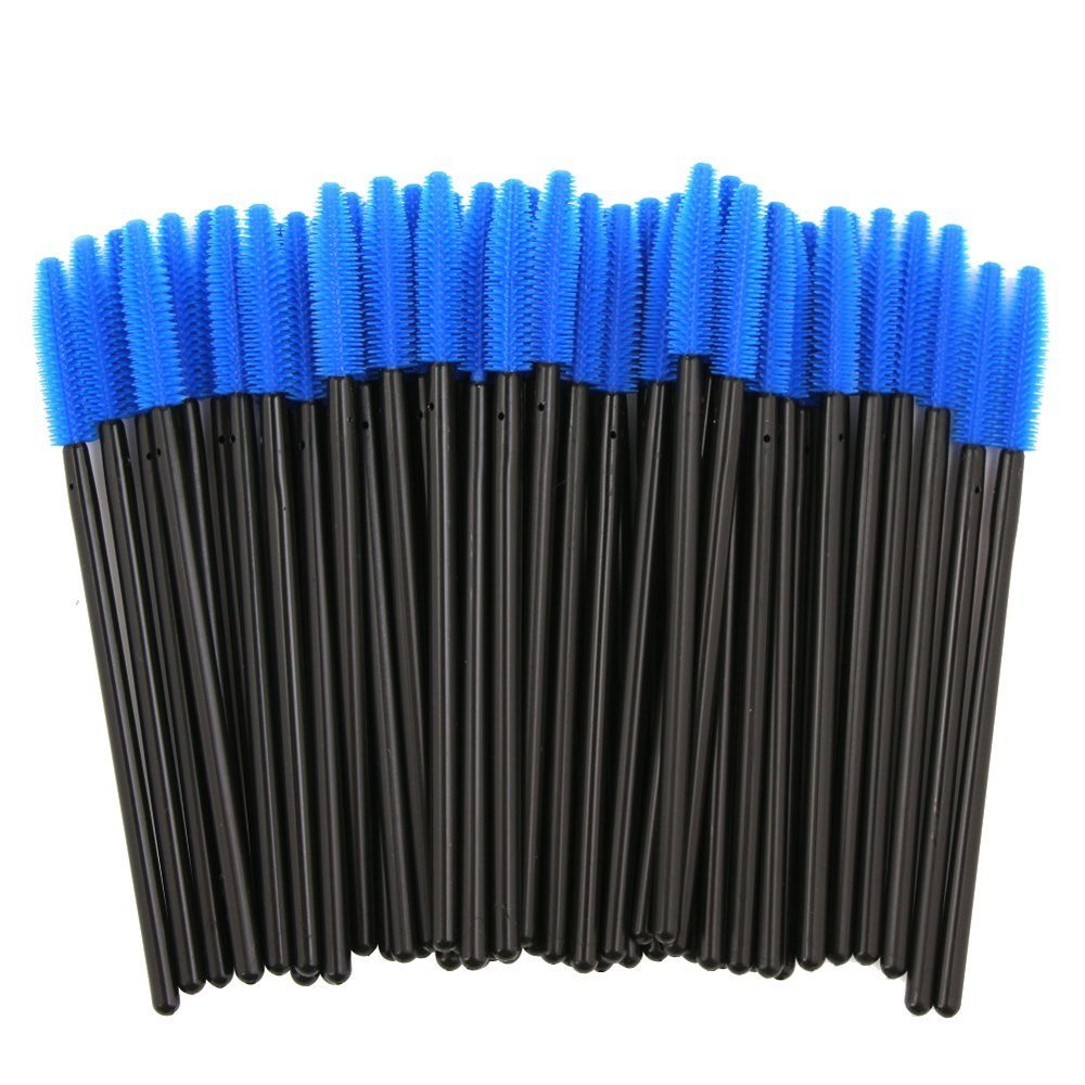 ADAMAI Professional Disposable Silicone Eyelash Mascara Brushes Wands Applicator Makeup Kits (Pack of 1000, Blue)