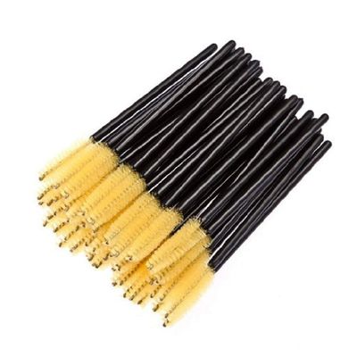 ADAMAI Professional Disposable Eyelash Mascara Brushes Wands Applicator Makeup Kits (Pack of 1000, Yellow)