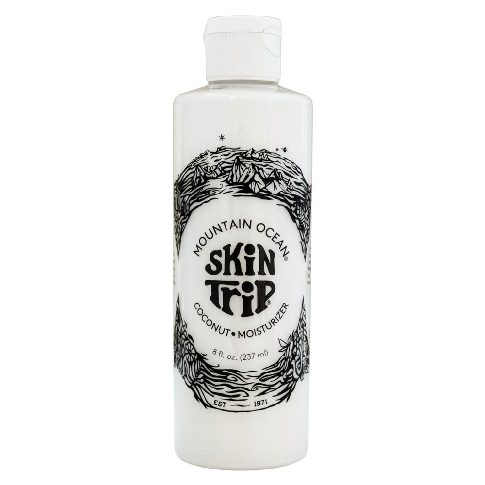 Mountain Ocean Skin Trip Coconut Body Lotion, 8 Oz, Lightweight, Fast Asborbing Moisturizer for Women and Men, with Coconut Oil, Aloe Vera, & Lanolin