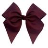 Victory Bows Large 7" Maroon Hair Bow made with 3" Grosgrain Ribbon- The Anna-Made in USA French Clip XLB150 view 1