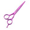 5.5 inch Pink Hair Cutting Scissors Set with Razor, Leather Scissors Case,Hair Cutting Shears Hair Thinning Shears for Female Hairdresser or Home Use view 2