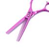 5.5 inch Pink Hair Cutting Scissors Set with Razor, Leather Scissors Case,Hair Cutting Shears Hair Thinning Shears for Female Hairdresser or Home Use view 4