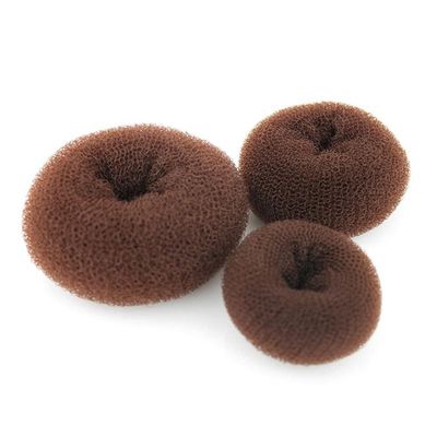 AnHua 3PCS(1Large+1Middle+1Small) Women Lady Girls Hair Bun Maker Styler Rings Donut Buns Doughnut Shaper Shaping Tool Chignon Former Hair DIY Styling Accessories(Brown)