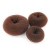 AnHua 3PCS(1Large+1Middle+1Small) Women Lady Girls Hair Bun Maker Styler Rings Donut Buns Doughnut Shaper Shaping Tool Chignon Former Hair DIY Styling Accessories(Brown) view 1