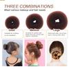 AnHua 3PCS(1Large+1Middle+1Small) Women Lady Girls Hair Bun Maker Styler Rings Donut Buns Doughnut Shaper Shaping Tool Chignon Former Hair DIY Styling Accessories(Brown) view 3