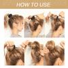 AnHua 3PCS(1Large+1Middle+1Small) Women Lady Girls Hair Bun Maker Styler Rings Donut Buns Doughnut Shaper Shaping Tool Chignon Former Hair DIY Styling Accessories(Brown) view 4